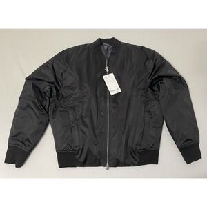 NWT Athleta Black Sateen Bomber Jacket